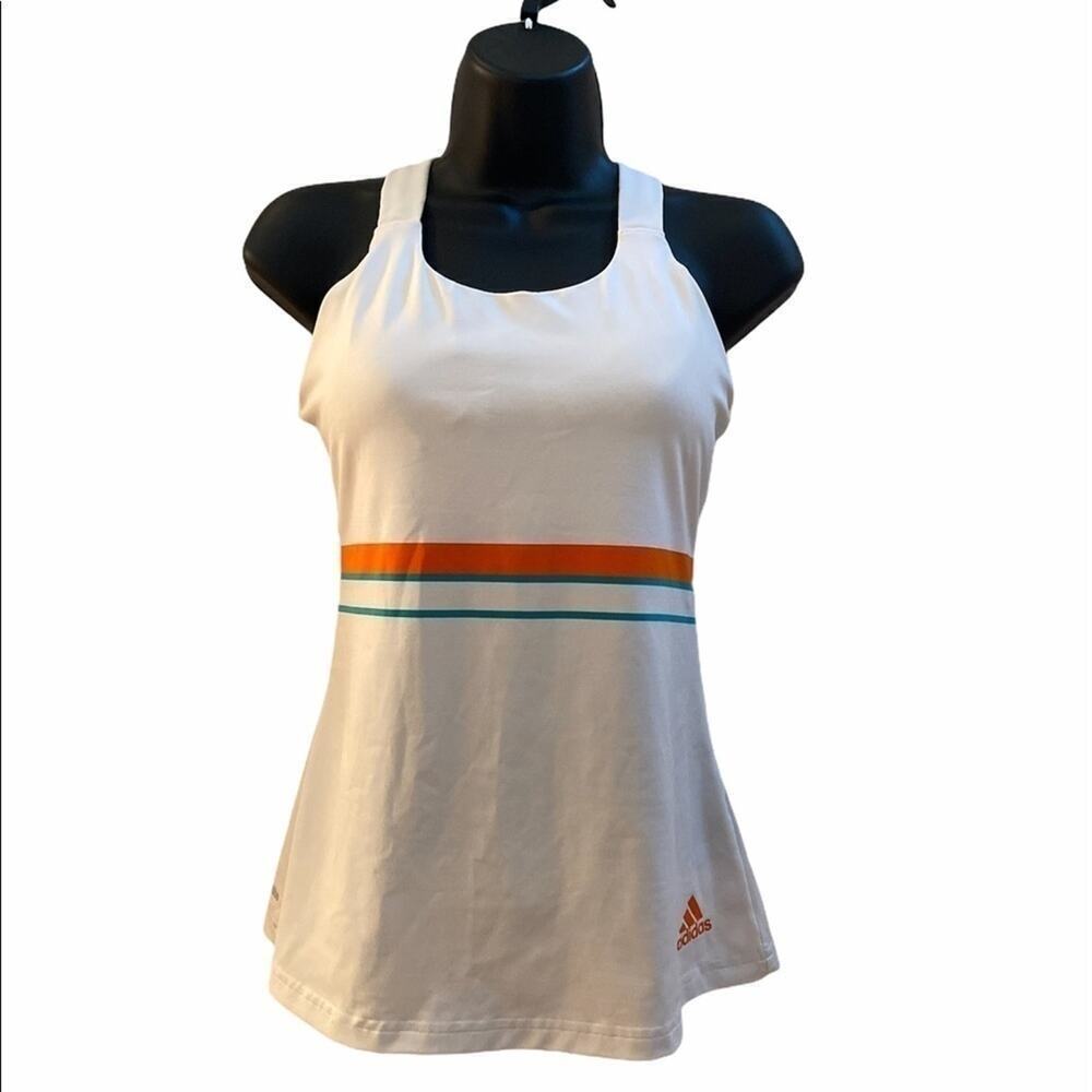 Adidas Crossbody Striped Climalite Racerback Tank Women's size XS